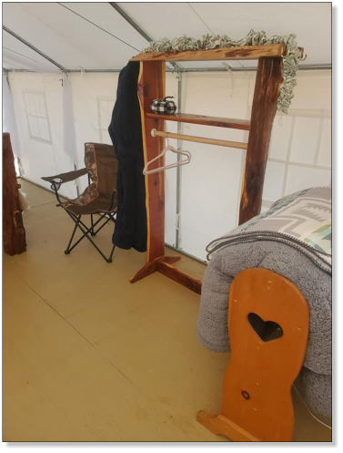 our glampng tent wardrobe serving fourche mountain and the ouachita national forest